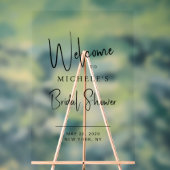 Minimales Script Typografy Brautparty Willkommen Acrylschild (Neutral)