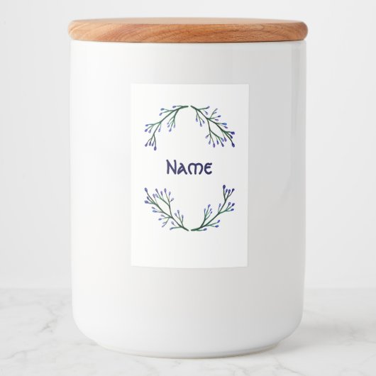 Minimales Set für Lebensmittel und Getränke Lebensmitteletikett (Vorderseite)