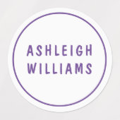 Minimales Set für Personalisierte Mädchennamen Etiketten (Design 2)