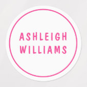 Minimales Set für Personalisierte Mädchennamen Etiketten (Design 1)