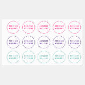 Minimales Set für Personalisierte Mädchennamen Etiketten (Blatt)