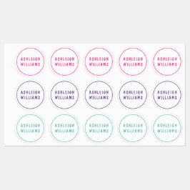 Minimales Set für Personalisierte Mädchennamen Etiketten