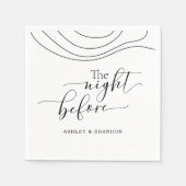 Minimales Skript Abstrakt die Nacht vor Napkins Serviette (Vorderseite)