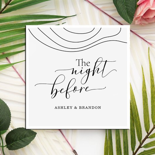 Minimales Skript Abstrakt die Nacht vor Napkins Serviette