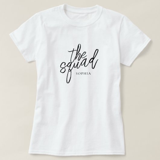 Minimales Skript für die Squad Bridesmaid Custom T-Shirt (Design vorne)
