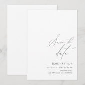 Minimales Skript Save the Date Einladung (Vorne/Hinten)