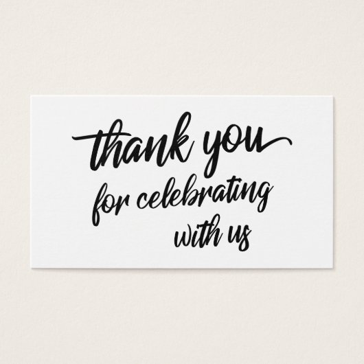 Minimales Skript Vielen Dank für Ihre Feier mit un (Vorderseite)