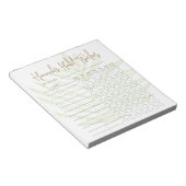 Minimales Skript wöchentlich Habit Tracker Notepad Notizblock (angewinkelt)