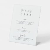 Minimales Skriptmenü für Hochzeiten Sockelschild (Vorderseite)