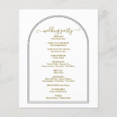 Minimales Skripttext-Hochzeitsprogramm (Rückseite)