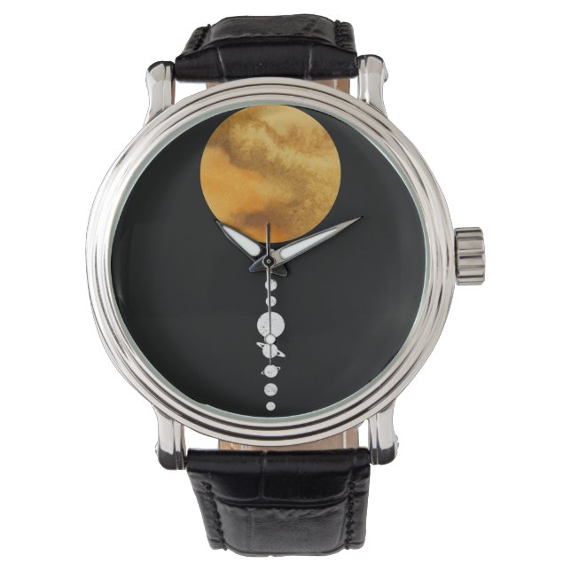 Minimales Sonnensystem Armbanduhr (Vorderseite)