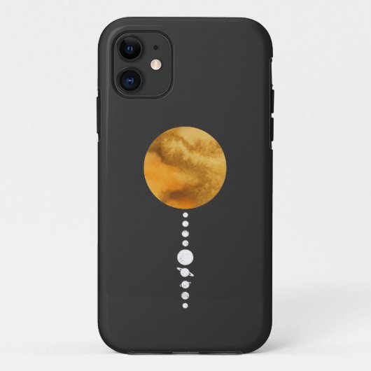 Minimales Sonnensystem Case-Mate iPhone Hülle (Rückseite)