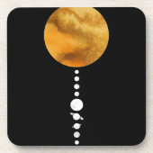Minimales Sonnensystem Getränkeuntersetzer (Vorderseite)