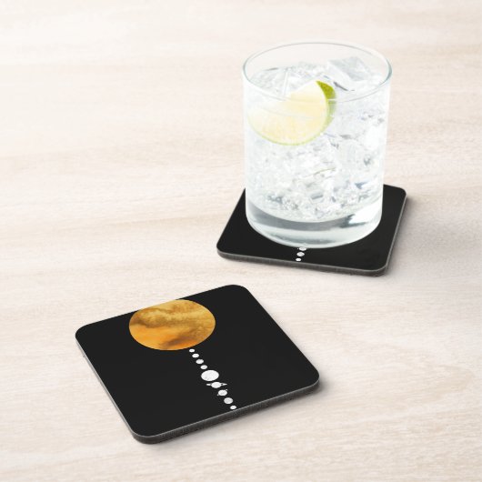 Minimales Sonnensystem Getränkeuntersetzer (Rechte Seite)