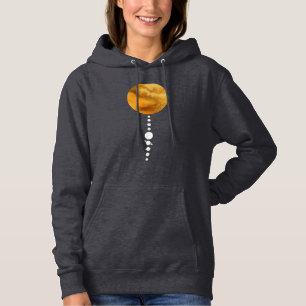 Minimales Sonnensystem Hoodie