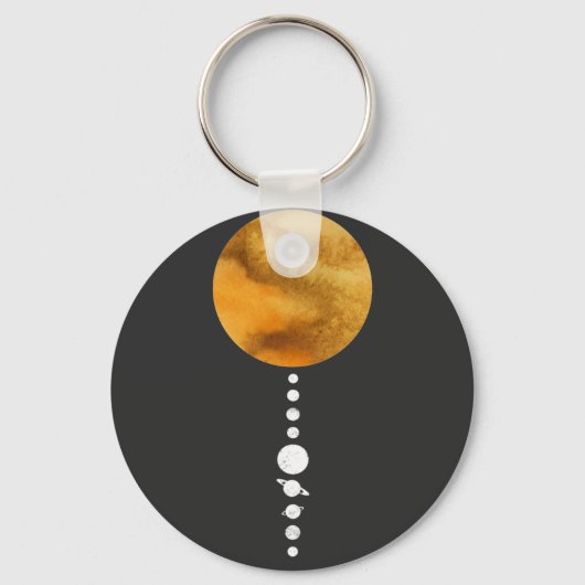 Minimales Sonnensystem Schlüsselanhänger (Vorderseite)