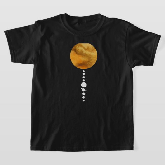 Minimales Sonnensystem T-Shirt (Ablage )