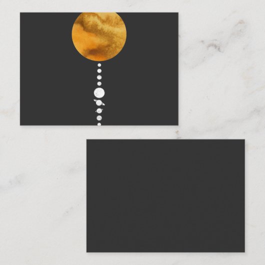 Minimales Sonnensystem Visitenkarte (Vorne/Hinten)