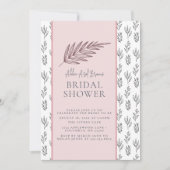 Minimales Text Rosy Blush Script-Brautparty Einladung (Vorderseite)