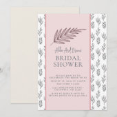Minimales Text Rosy Blush Script-Brautparty Einladung (Vorne/Hinten)