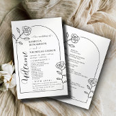 Minimales Text Script Hochzeitsprogramm