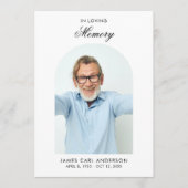 Minimales Trauerprogramm Elegantes Foto-Gedenkblat Programm (Vorderseite)