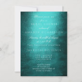 Minimales tropisches Aquamarines weißes Brautparty Einladung (Vorderseite)