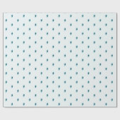 Minimales Türkis-Blume-Wrapping Papier Geschenkpapier (Flach)