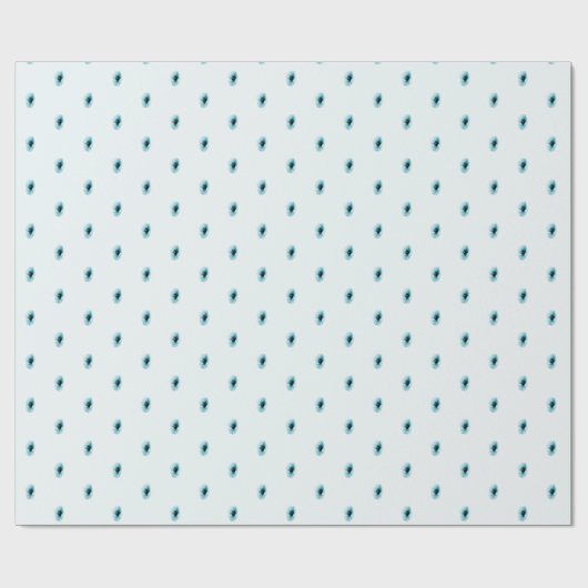 Minimales Türkis-Blume-Wrapping Papier Geschenkpapier (Flach)