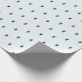 Minimales Türkis-Blume-Wrapping Papier Geschenkpapier (Ecke)