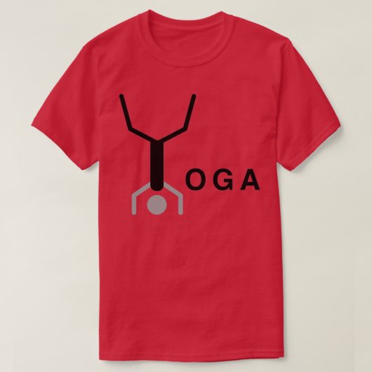 Minimales typografisches Yoga-Design T-Shirt (Design vorne)