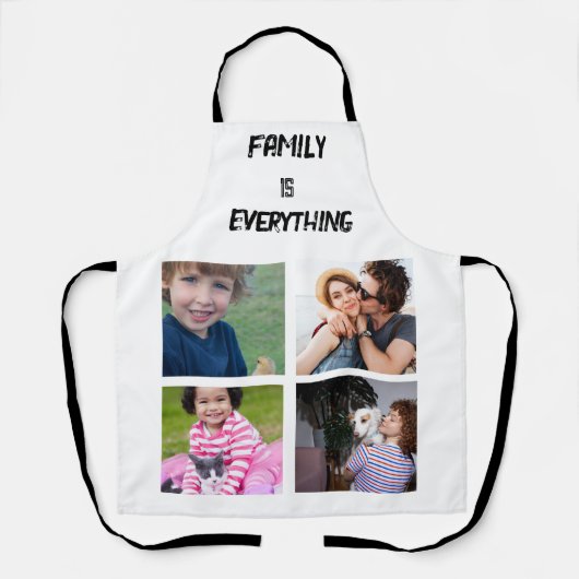 Minimales Typografy Custom Collage Foto Schürze (Vorderseite)