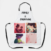 Minimales Typografy Custom Collage Foto Schürze (Vorderseite)