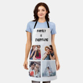Minimales Typografy Custom Collage Foto Schürze (Getragen)
