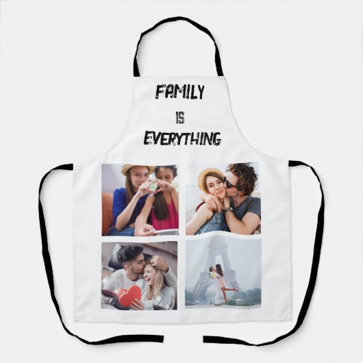 Minimales Typografy Custom Collage Foto Schürze (Vorderseite)