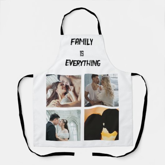 Minimales Typografy Custom Collage Foto Schürze (Vorderseite)