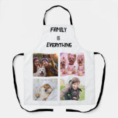 Minimales Typografy Custom Collage Foto Schürze (Vorderseite)