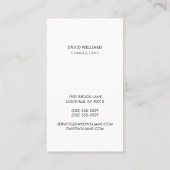 Minimales und Berufliches Business Foto Business C Visitenkarte (Rückseite)