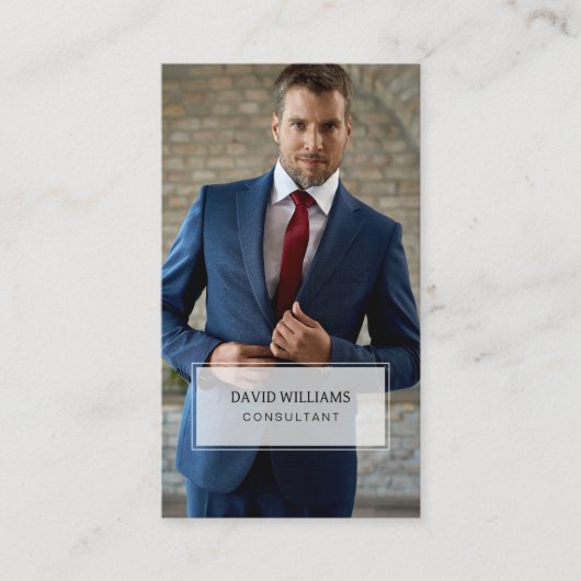 Minimales und Berufliches Business Foto Business C Visitenkarte (Vorderseite)