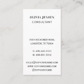 Minimales und Berufliches Business-Foto Visitenkarte (Rückseite)