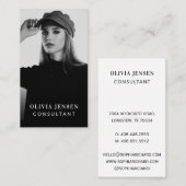 Minimales und Berufliches Business-Foto Visitenkarte (Vorne/Hinten)