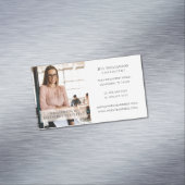 Minimales und Berufliches Foto für Mitarbeiter Magnetische Visitenkarte (Beispiel)