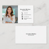Minimales und Berufliches Foto für Mitarbeiter Visitenkarte (Vorne/Hinten)