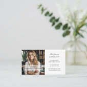 Minimales und Berufliches Foto für Mitarbeiter Visitenkarte (Stehend Vorderseite)