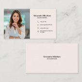 Minimales und Berufliches Foto für Mitarbeiter Visitenkarte (Vorne/Hinten)