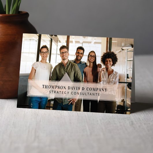 Minimales und Berufliches Foto für Mitarbeiter Visitenkarten