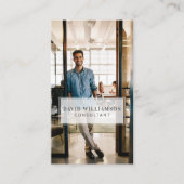 Minimales und Berufliches White Frame Business Fot Visitenkarte (Vorderseite)