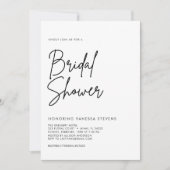 Minimales und elegantes Brautparty Einladung (Vorderseite)