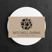 Minimales und feines Gemüse-Logo für Bauer Kraft Visitenkarte