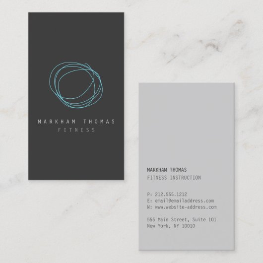 Minimales und modernes Designer-Scribble-Logo in b Visitenkarte (Vorne/Hinten)